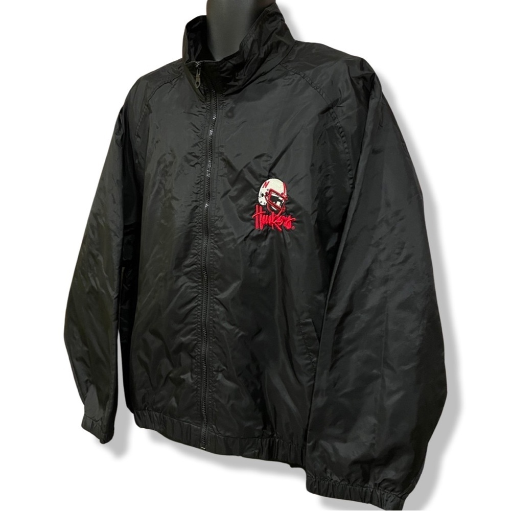 Vintage 90s Logo Athletic Nebraska Huskers Windbreaker